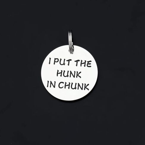 Funny Dog Cat Pet ID Tag I Put The Hunk in Chunk Stainless Steel Pet Tags Pet Gifts ID Tag for Dogs (Hunk in Chunk tag) in Saudi Arabia