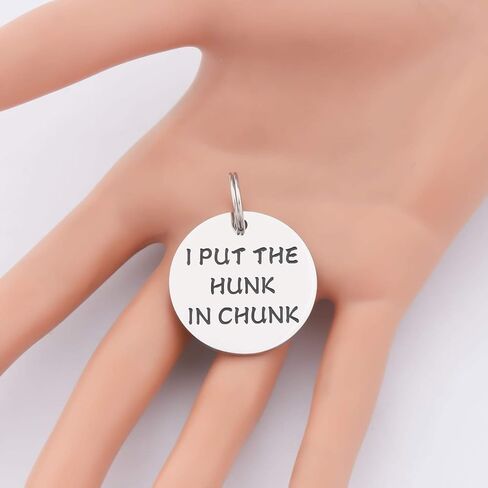 Funny Dog Cat Pet ID Tag I Put The Hunk in Chunk Stainless Steel Pet Tags Pet Gifts ID Tag for Dogs (Hunk in Chunk tag) in Saudi Arabia