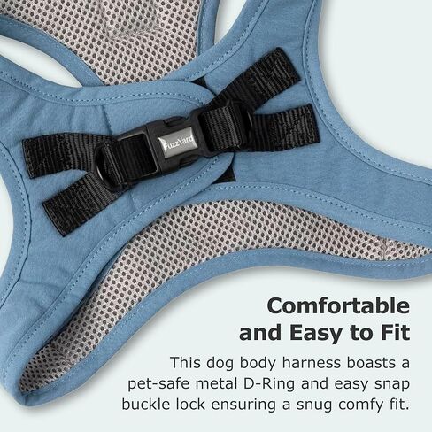 سرج FuzzYard Life Step in Dog | المقاس XL | تصميم أنيق من القطن الفاخر باللون الرمادي الداكن، مثالي للمشي اليومي in Kuwait