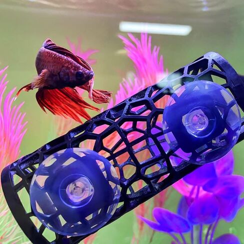 Betta Fish Tunnel, Hollow Design Betta Tunnel Betta Fish Tank Decor, Betta House Shrimp Pleco Hide Resting Tube, Betta Fish Tank Accessories for Betta Guppies Resting (Black) in Saudi Arabia