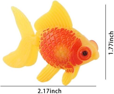 Jowxsx 3 Pcs Orange Artificial Aquarium Fishes Fake Fish Plastic Fish Aquarium Moving Fishes Ornament Decoration Orange Goldfish for Aquarium Fish Tank Aquarium Décor Thematic Ornaments Pet Supplies in Saudi Arabia