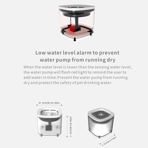 Cat Water Fountain 63oz/1.8L Automatic Pets Water Fountain with Ultra Quiet Water Pump,Activated Carbon Filter, Cat Fountains for Drinking Dog Water Dispenser with Bowl and Feeding Mats in Saudi Arabia
