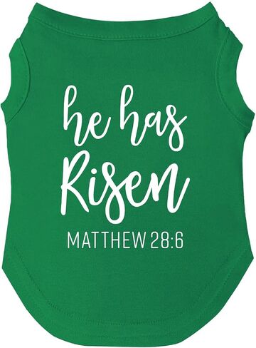 He Has Risen Dog Tee Shirt Sizes for Puppies, Toys, and Large Breeds (Black, Small 1005) in Saudi Arabia