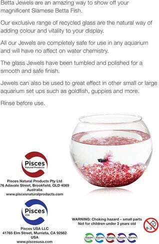 Pisces Ruby Red Swirl Betta Jewels 17oz for Siamese Fighting Fish, Betta fish, Goldfish, Guppies in Kuwait