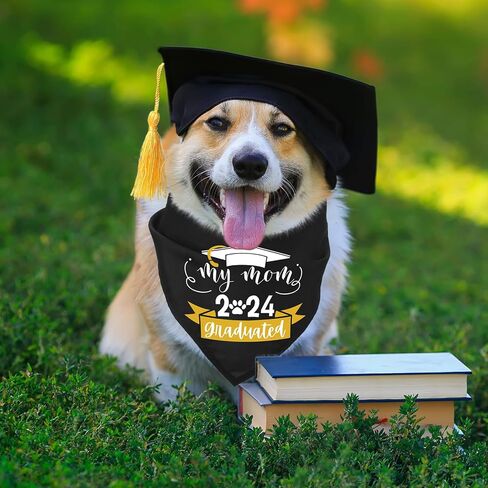6 Pcs Graduation Season Dog Costume Accessories Including Class of 2024 Pet Graduation Bandana Dog Tulle Tutu and Dog Graduation Caps with Yellow Tassel for Pet Holiday Costume Supplies in Saudi Arabia