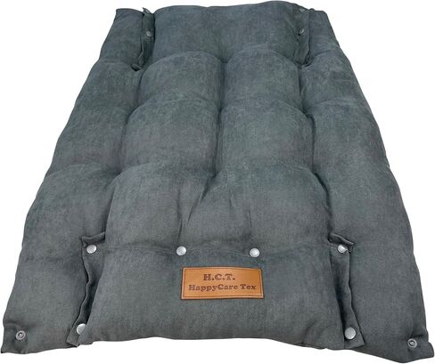 سرير/سجادة للحيوانات الأليفة متعددة الوظائف من Happycare Textiles من الجلد السويدي مع وسادة، مقاس 37X26، رمادي in Saudi Arabia