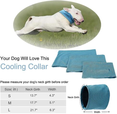 الكلب باندانا التبريد الفوري، المهنية الحيوانات الأليفة وشاح تنفس القطط طوق الجليد لفصل الصيف، مناشف الجليد لبلدوغ الفرنسية، منشفة التبريد التفاف طوق الكلب لجرو مع ثقب المقود الأزرق الكبير in Kuwait