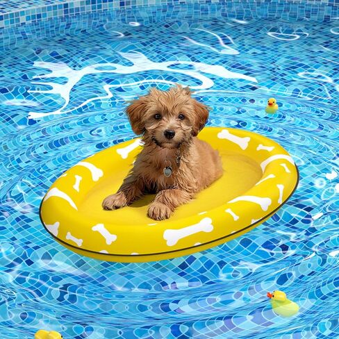 Pet Soft Dog Float Raft - Inflatable Dog Swimming Float for Summer (Small, Orange) in Saudi Arabia