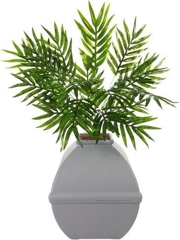 Good Pet Stuff, Courtyard Hidden Litter Box & Reusable Liner Essentials Kit, Square Enclosed Cat Planter Litter Box With Artificial Plants, Vented Carbon Odor Filter System, Easy to Clean, Black Suede in Saudi Arabia