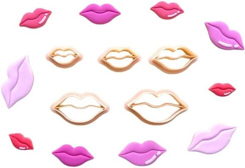 Jinnyous Jewellery Lips Valentines Polymer Clay Cutter Cookie Cutter Set of 5 in Saudi Arabia