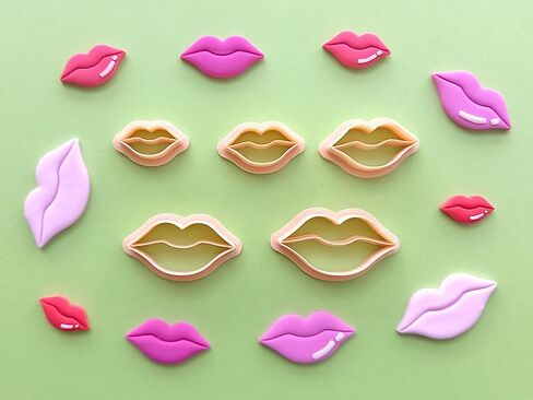 Jinnyous Jewellery Lips Valentines Polymer Clay Cutter Cookie Cutter Set of 5 in Saudi Arabia