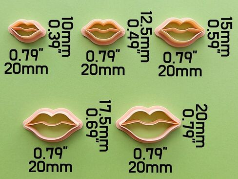 Jinnyous Jewellery Lips Valentines Polymer Clay Cutter Cookie Cutter Set of 5 in Saudi Arabia