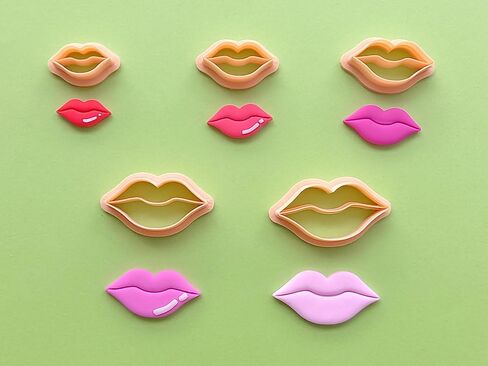 Jinnyous Jewellery Lips Valentines Polymer Clay Cutter Cookie Cutter Set of 5 in Saudi Arabia
