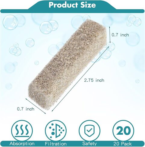 20 قطعة من وسادات فلتر تقليل الأمونيا من موكيرين، وسادات إسفنجية لتصفية حوض السمك، وسادات فلتر خزان الأسماك المتوافقة مع Quietflow Led Pro Model 10 in Kuwait