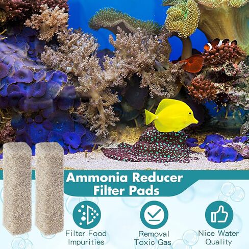 20 قطعة من وسادات فلتر تقليل الأمونيا من موكيرين، وسادات إسفنجية لتصفية حوض السمك، وسادات فلتر خزان الأسماك المتوافقة مع Quietflow Led Pro Model 10 in Kuwait