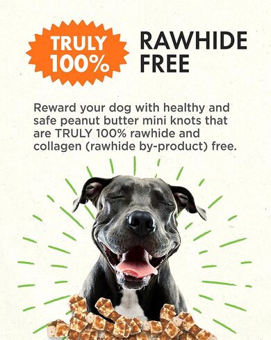 Canine Naturals Chicken Recipe Chew - Rawhide Free Dog Treats - Made from USA Raised Chicken - All-Natural and Easily Digestible - 12 Pack of Mini Knots for Dogs 5-20lb in Saudi Arabia