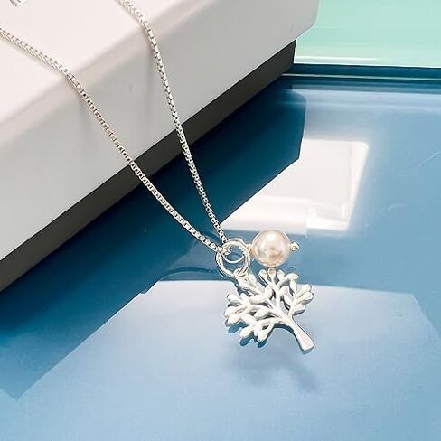 قلادة شجرة الحياة، قلادة هدية الأم في القانون، هدية أم العروس، هدية أم العريس، قلادة شجرة الحياة من الفضة الإسترلينية، هدية عيد الأم للأم (للحمات) in Kuwait