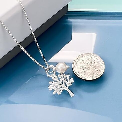 قلادة شجرة الحياة، قلادة هدية الأم في القانون، هدية أم العروس، هدية أم العريس، قلادة شجرة الحياة من الفضة الإسترلينية، هدية عيد الأم للأم (للحمات) in Kuwait