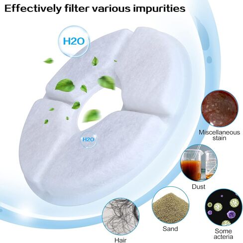 10 عبوات من مرشحات نافورة المياه للقطط لمرشحات نافورة مستديرة أوتوماتيكية للحيوانات الأليفة سعة 81 أونصة/2.4 لتر بديلة لمرشحات الكربون المنشط in Kuwait
