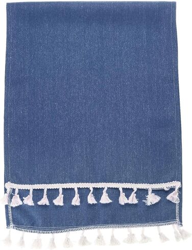 MECCANIXITY Microwave Oven Cover Dust, 13.78"x37.4" Cotton and Linen Decorative Kitchen Appliance Protective Cover for Home Refrigerator Machine Dust Cover, Deep Blue in Saudi Arabia