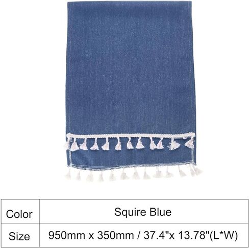 MECCANIXITY Microwave Oven Cover Dust, 13.78"x37.4" Cotton and Linen Decorative Kitchen Appliance Protective Cover for Home Refrigerator Machine Dust Cover, Deep Blue in Saudi Arabia