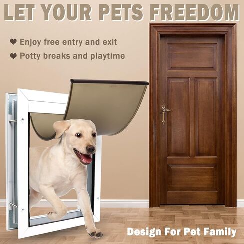 باب كلب متوسط ​​الحجم لانزلاق الأبواب الخارجية الداخلية/الجدار، باب قطط للكلاب مقاوم للطقس الشديد، أبواب للكلاب المتوسطة مع لوحة قفل منزلق ولوحات مزدوجة مغناطيسية in Kuwait