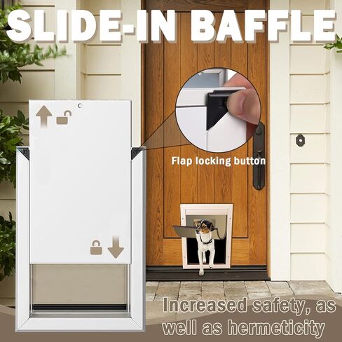 باب كلب متوسط ​​الحجم لانزلاق الأبواب الخارجية الداخلية/الجدار، باب قطط للكلاب مقاوم للطقس الشديد، أبواب للكلاب المتوسطة مع لوحة قفل منزلق ولوحات مزدوجة مغناطيسية in Kuwait