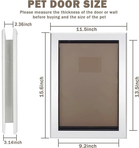 باب كلب متوسط ​​الحجم لانزلاق الأبواب الخارجية الداخلية/الجدار، باب قطط للكلاب مقاوم للطقس الشديد، أبواب للكلاب المتوسطة مع لوحة قفل منزلق ولوحات مزدوجة مغناطيسية in Kuwait