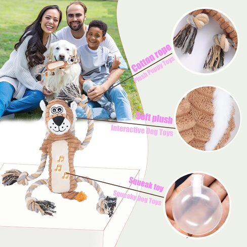 Cats Dogs Toys, Spider + Ghost, 2-Pack Plush Stuffed Squeaky Dog Chew Toys for Puppies- Funny Dog Toys for Boredom to Small and Medium Breeds Decoration in Saudi Arabia