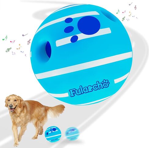 Interactive Dog Ball for Large Dogs, Interactive Dog Toy Giggle Ball with Funny Sounds, Giggle Dog Ball for Relieve Anxiety, Grinding Teeth, Wiggle Ball Gifts for Dogs(XXLarge, Blue) 5.91inches in Saudi Arabia