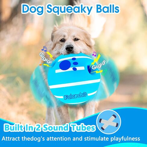 Interactive Dog Ball for Large Dogs, Interactive Dog Toy Giggle Ball with Funny Sounds, Giggle Dog Ball for Relieve Anxiety, Grinding Teeth, Wiggle Ball Gifts for Dogs(XXLarge, Blue) 5.91inches in Saudi Arabia