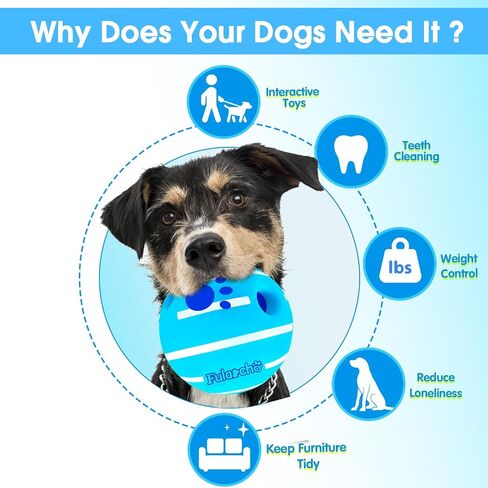 Interactive Dog Ball for Large Dogs, Interactive Dog Toy Giggle Ball with Funny Sounds, Giggle Dog Ball for Relieve Anxiety, Grinding Teeth, Wiggle Ball Gifts for Dogs(XXLarge, Blue) 5.91inches in Saudi Arabia