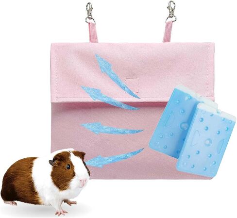 Meow&Woof Cooling Ice Pack Cover for Guinea Pigs, Rabbits, and Small Pets - Prevents Condensation, Summer Cage Accessory-Grey in Saudi Arabia