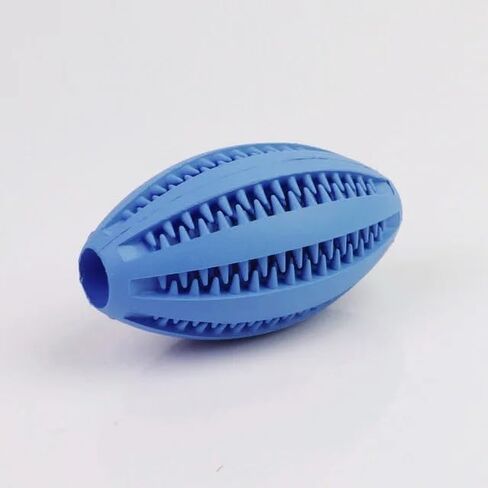 Premium Natural Rubber Small Durable Dog Chew Toy, Dog Ball, Dog Football Oval Rugby, Dog Toy for Aggressive Chewers, Promotes Healthy Teeth and Gums, Indestructible Puppy Chew Toy in Saudi Arabia