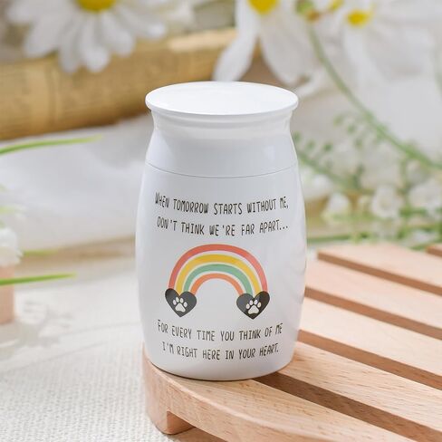 Small Urns for Dog Ashes Rainbow Mini Urn for Pet Aluminum Memorial 3 Inches Small Ashes Keepsake Urn for Pet Dog Cat Ashes Mini Cremation Urn in Saudi Arabia