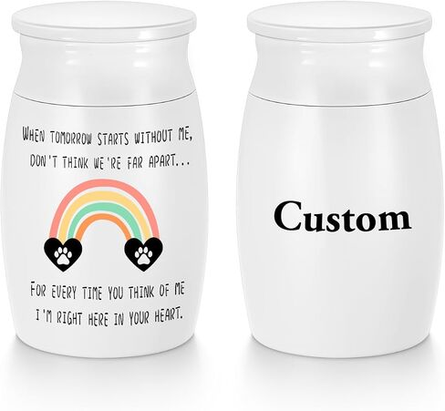 Small Urns for Dog Ashes Rainbow Mini Urn for Pet Aluminum Memorial 3 Inches Small Ashes Keepsake Urn for Pet Dog Cat Ashes Mini Cremation Urn in Saudi Arabia