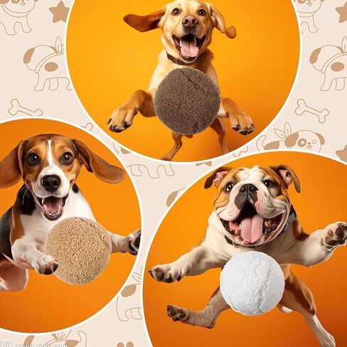 6 Pcs Plush Squeaky Dog Toys 6" Fleece Ball Lambswool Soft Balls for Dogs Funny Cute Stuffed Dog Squeak Toys Round Chew Toys for Large Dog Puppy Birthday Gifts in Saudi Arabia
