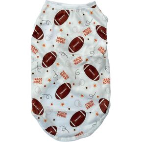 Football Sports Themed Party Dog Shirt Rugby Ball Pet Tank Top Summer Apparel for Dogs & Cats, X-Large 20" Back Length