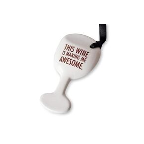 Wine Glass Ornament, Wine Lover Christmas Gift, Wine Bottle Tag, Trust Me You Can Dance -Wine