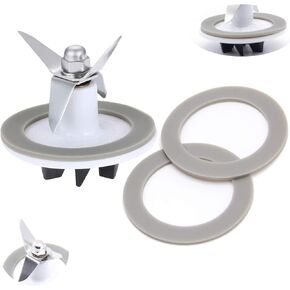 Stainless Steel SPB-456-2 White Blender Cutting with 3 Rubber Sealing Gasket Seal O-ring Assembly, Relacement for Cuisinart Blenders BFP-703/BFP-10/SPB-7/BFP703B/BFP-703CH/SPB7/SPB-7BK/CB8/CB9/BFP-703