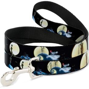 Buckle-Down Pet Leash - NBC Jack & Sally Moon Scenes - 4 Feet Long - 1" Wide