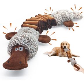 Squeaky Dog Toys, Interactive Tug of War Puppy Toys, Funny Plush Dog Chew Toys, Stuffed Dog Toys for Small,Medium and Large Dogs