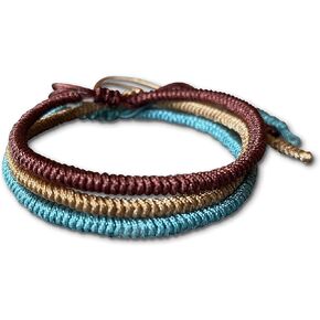 LADY Wan Handmade Tibetan Buddhism Lucky Knot Bracelet Set 3 Pcs in Saudi Arabia