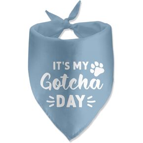 It's My Gotcha Day Dog Bandana Blue Dog Bandana Happy Gotcha Day Dog Adoption Day Dog Bandana for Dogs Pet Bandanas Accessories for Dog Lovers Pet Scarf
