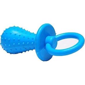 Blue Dog Pacifier,Chew Toys,Mini Bite Resistant Bell Shape Rubber Pacifier,Pet Dog Puppy Molar Chew Training Toy,Bell Chewing Playing Training Toys for Pet Puppy Dog Cat Pet Supplies，Chew Toys