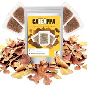 SunGrow Crushed Catappa Bags for Bettas, All the Benefits Without the Mess, Helps Mend Fins and Gills, Encourages Reproduction, Adds Beautiful Amber Color to Water, 10 pcs