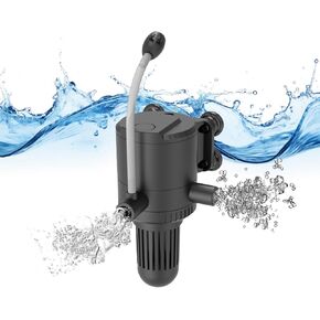 AquaMiracle Aquarium Powerhead Pump with Double Water Outlet & Aeration, 135GPH Fish Tank Water Pump Wave Maker for Aquarium, Submersible Aquarium Circulation Pump for 10-40 Gallon Tanks