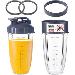 Blender Replacement Cups for Nutribullet Replacement Parts 32oz Replacement Cups Compatible with NutriBullet 600w/900w Blender