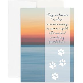 Simply Uncaged Christian Gifts Pet Loss Sympathy Card 5x7Inch Gift for Pet Loss, Pet Sympathy Gift for Dogs, Cats (Single Card)