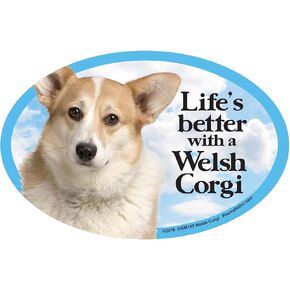 Prismatix Decal Dog Pet Magnets, Welsh Corgi - Life's Better with a Corgi - Strong Durable Car or Fridge Magnet Decal with Bright Colors, Great Gift for Dog Mom or Dad, 6 x 4 inches